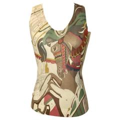 Alexander McQueen Horse Merry Go Round Pony Paint By Number Sweater Tank, 2005 