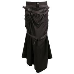 2003 JUNYA WATANABE Comme Des Garcons black nylon parachute skirt