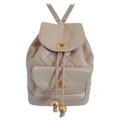 Chanel beije gold hardware Backpack 1