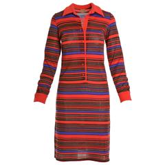 1970s MISSONI Lurex Wool Striped Dress 3
