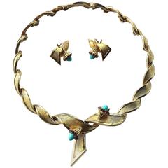 An elegant necklace and earrings, Marcel Boucher, 1960s 1