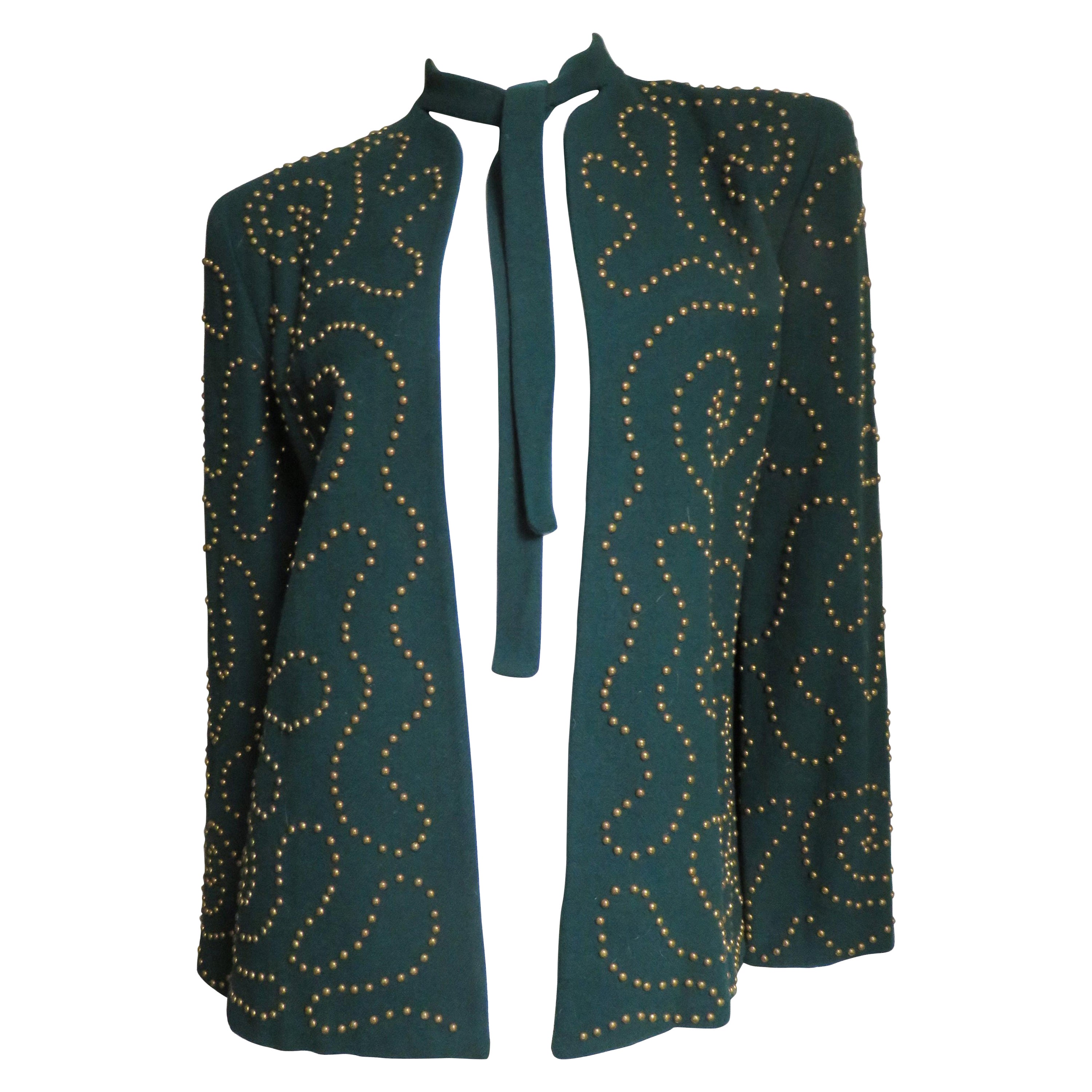 1940s Brass Studded Jacket For Sale