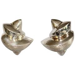 Patricia von Musulin Solid Sterling Silver Shell Motif Clip Earrings 9