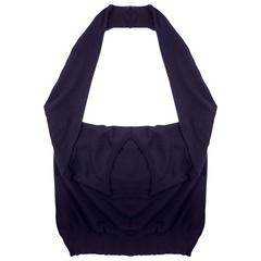 Maison Martin Margiela Spring-Summer 1995 navy blue knitted sweater sack bag
