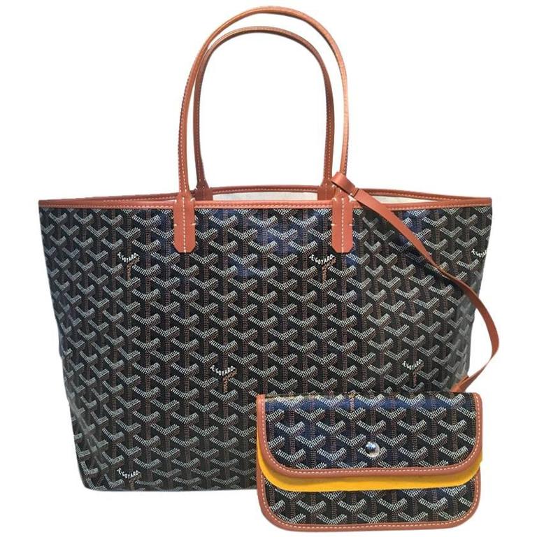 Goyard St Louis PM Tote in Black and Brown For Sale at 1stDibs goyard