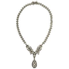Early Paste and Silver Necklace 8