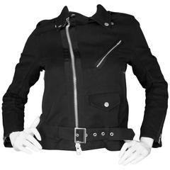 Sacai Black Cotton Moto Jacket sz US2 10