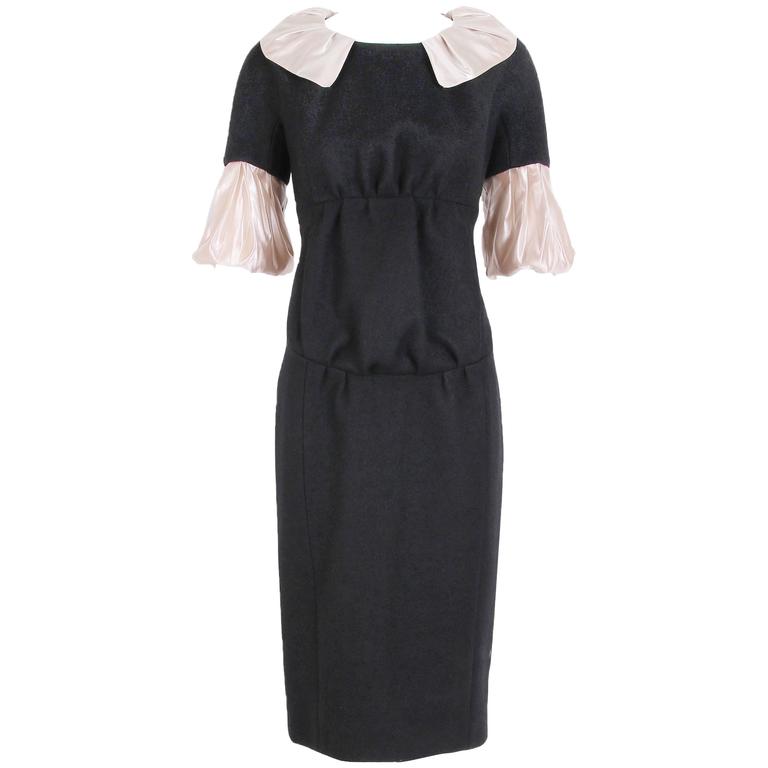 Louis Vuitton by Marc Jacobs Black Wool Dress For Sale at 1stDibs