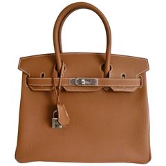 Hermes Gold Togo Birkin 30cm Palladium Hardware 5