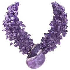 Multi-Strand Purple Choker Necklace 1