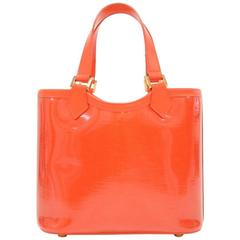 Louis Vuitton Plage Lagoon Red Orange Vinyl Mini Beach Tote Handbag