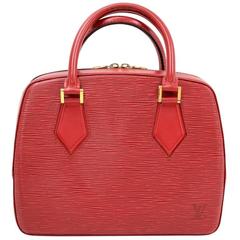 Louis Vuitton Sablon Red Epi Leather Hand Bag 4