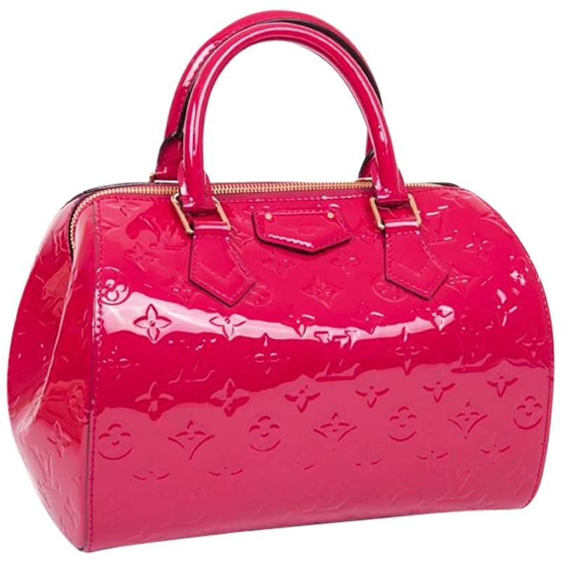 LOUIS VUITTON 'Montana' Model Bag in Patent Indian Pink Leather
