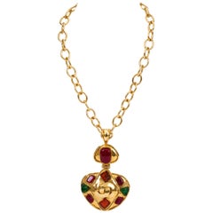 Chanel Rare Gripoix Pendant Necklace
