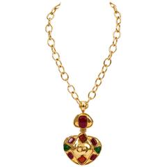 Chanel Rare Gripoix Pendant Necklace 11