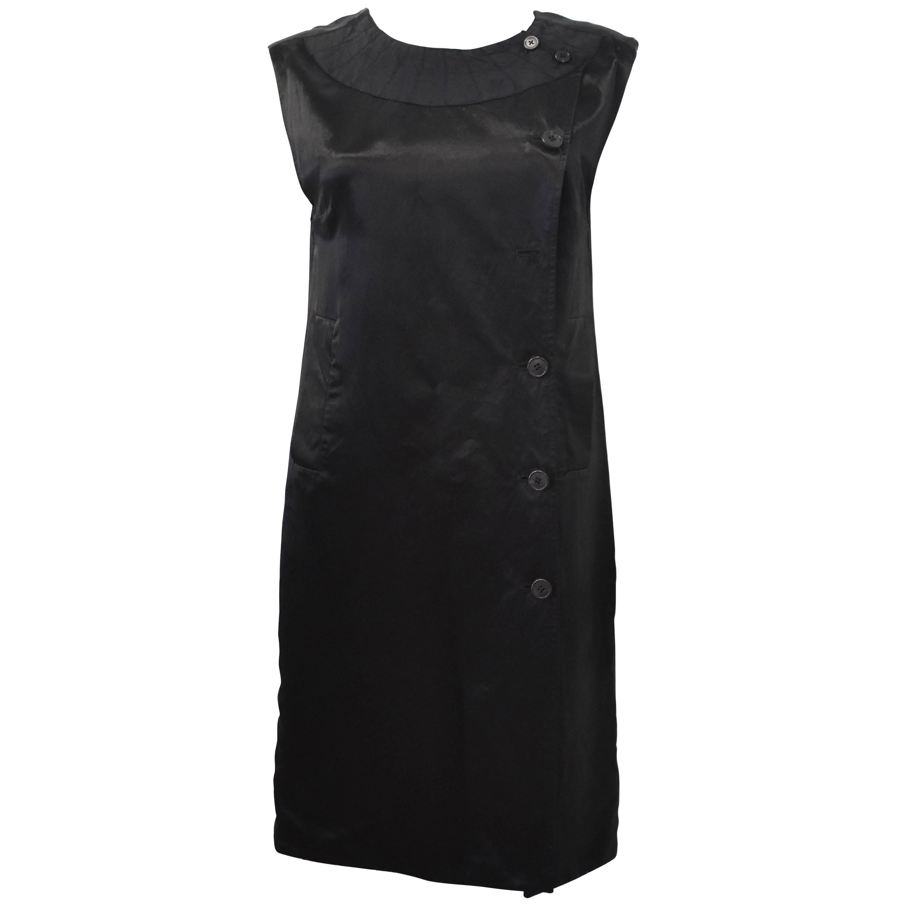 Dries van Noten black button down dress For Sale