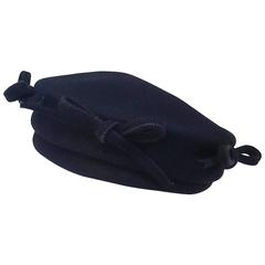 1940s Navy Fashion Hat w/ Bows 10