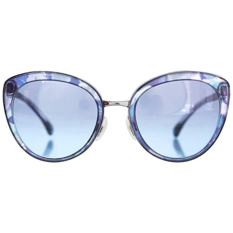 Chanel NEW '17 Blue Gradient Butterfly Fall Sunglasses For Sale at ...