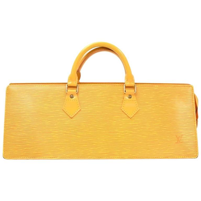 Vintage Louis Vuitton Sac Triangle Yellow Epi Leather Hand Bag at 1stDibs