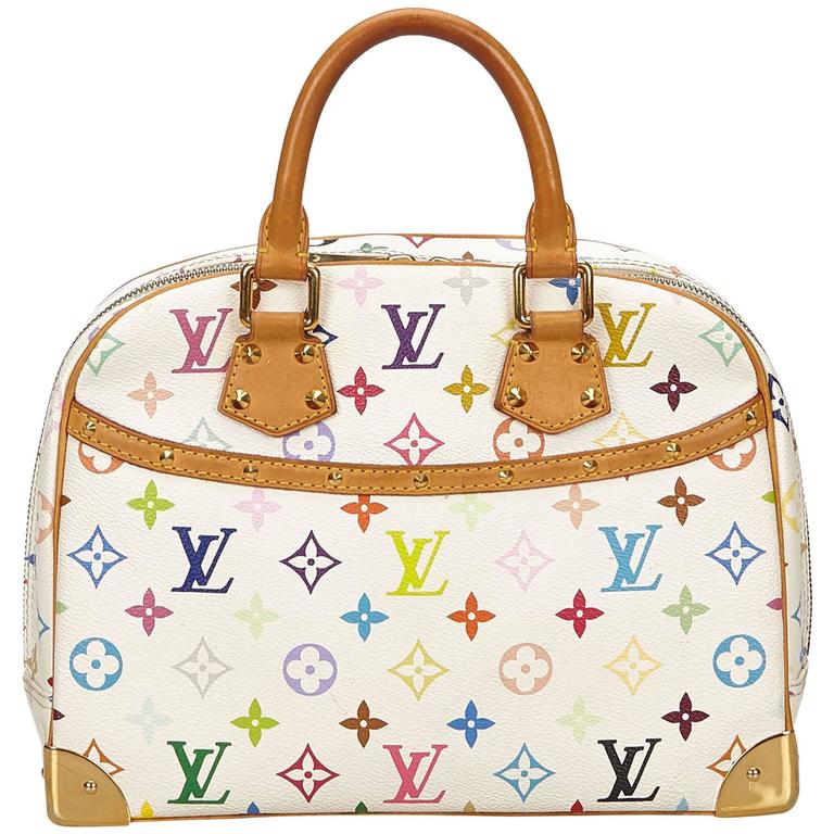 Louis Vuitton White Monogram Multicolore Trouville Bag | Confederated Tribes of the Umatilla ...