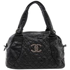 Chanel Black Leather Hobo Bag 12