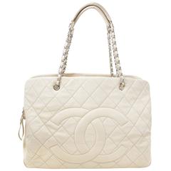 Chanel Beige Leather Grand Shopping Tote 9
