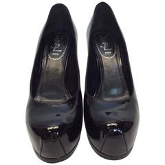 Yves Saint Laurent Patent Leather Black Stiletto 5