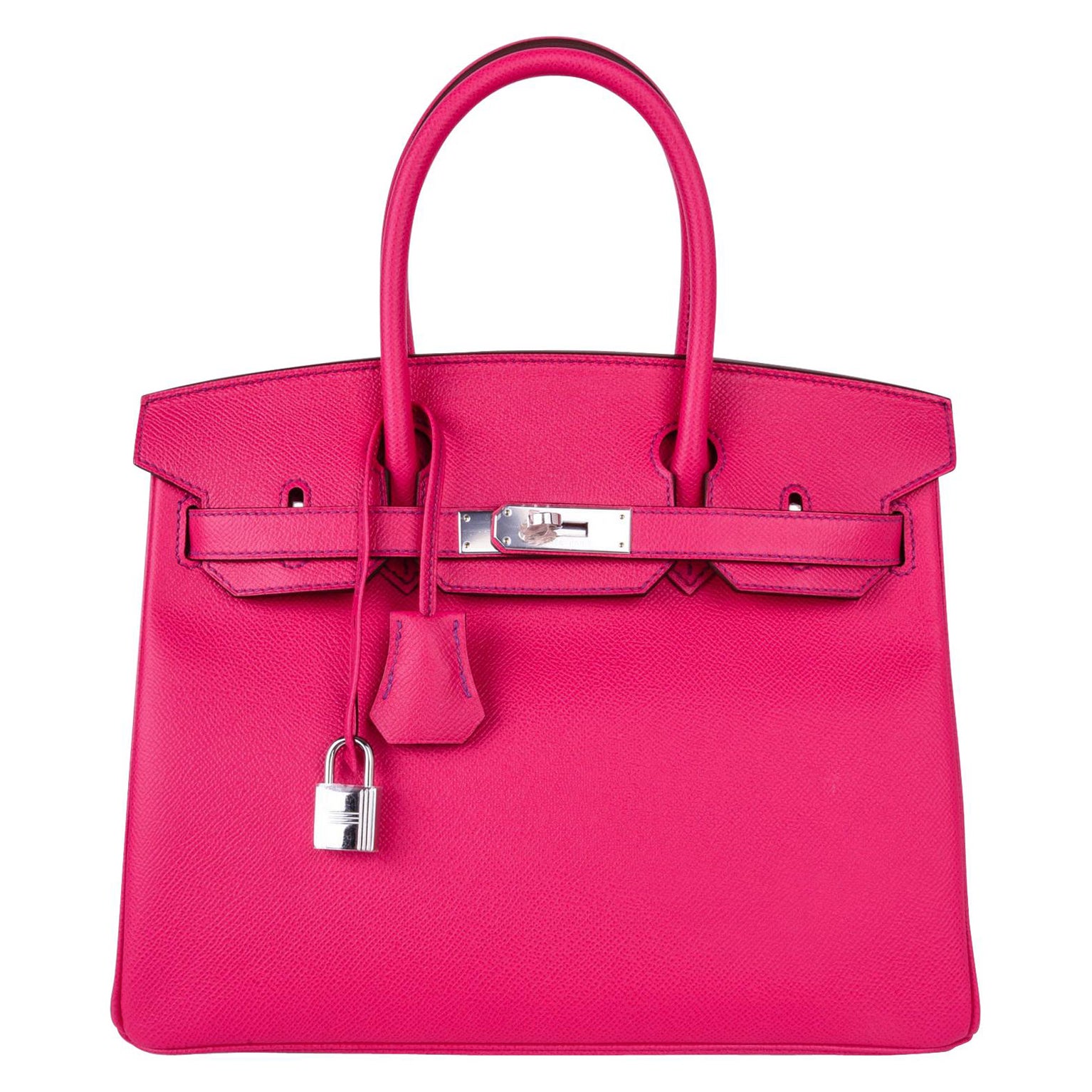 Hermes Birkin 25 Bubblegum Light Pink Gold Top Handle Tote Shoulder Bag ...