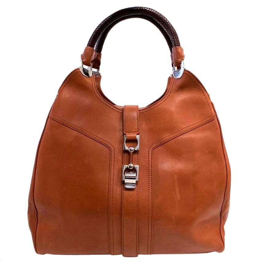 Tanner Krolle Tan Eva Leather Tote Bag For Sale