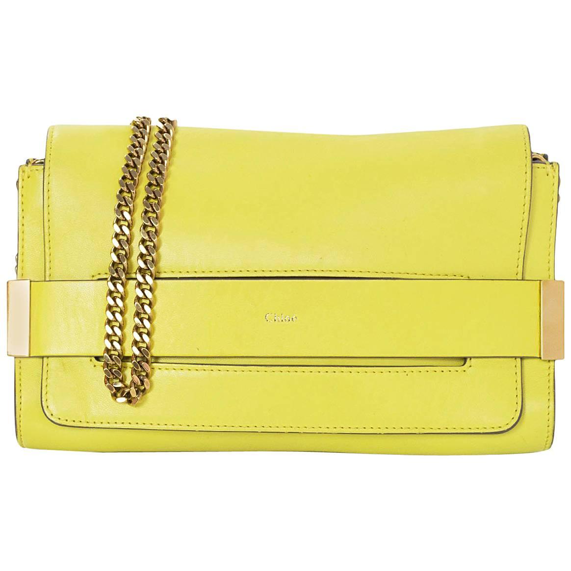 Chloe Yellow Leather Elle Crossbody Bag rt. $1, 390
