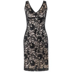 DOLCE & GABBANA A/W 2011 Black Floral Lace Overlay Cocktail Dress