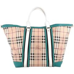 Burberry Jameson Tote Haymarket Coated Canvas and Leather Medium 8