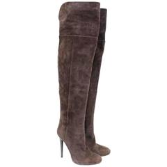 Jimmy Choo Taupe Suede Boots