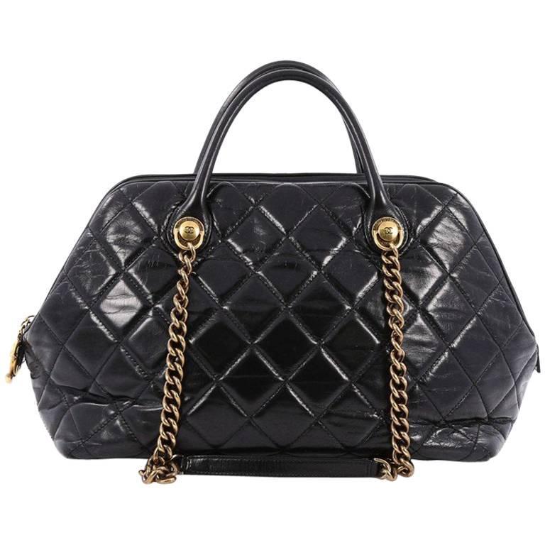 Chanel Castle Rock Bowler Bag Quilted Glazed Calfskin at 1stDibs ...