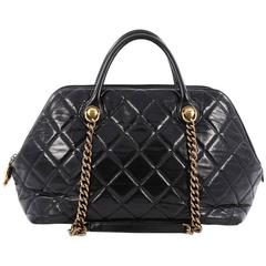 Chanel Castle Rock Bowler Bag Quilted Glazed Calfskin