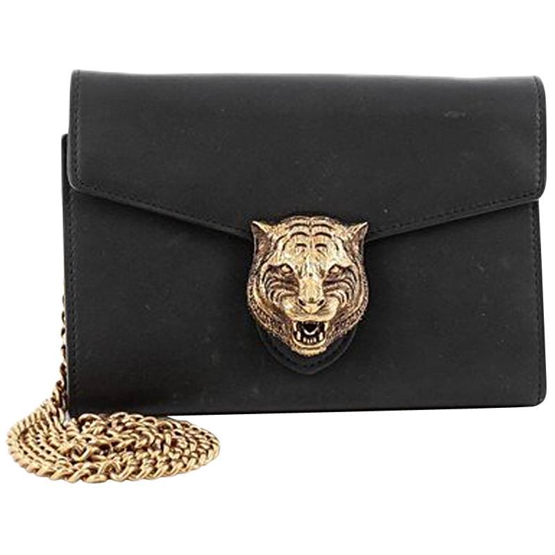 Gucci Animalier Chain Wallet Leather