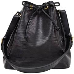 Vintage Louis Vuitton Petit Noe Black Epi Leather Shoulder Bag
