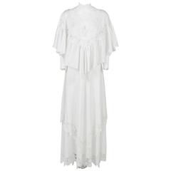 1970s Made in Italy White Wedding Dress 12