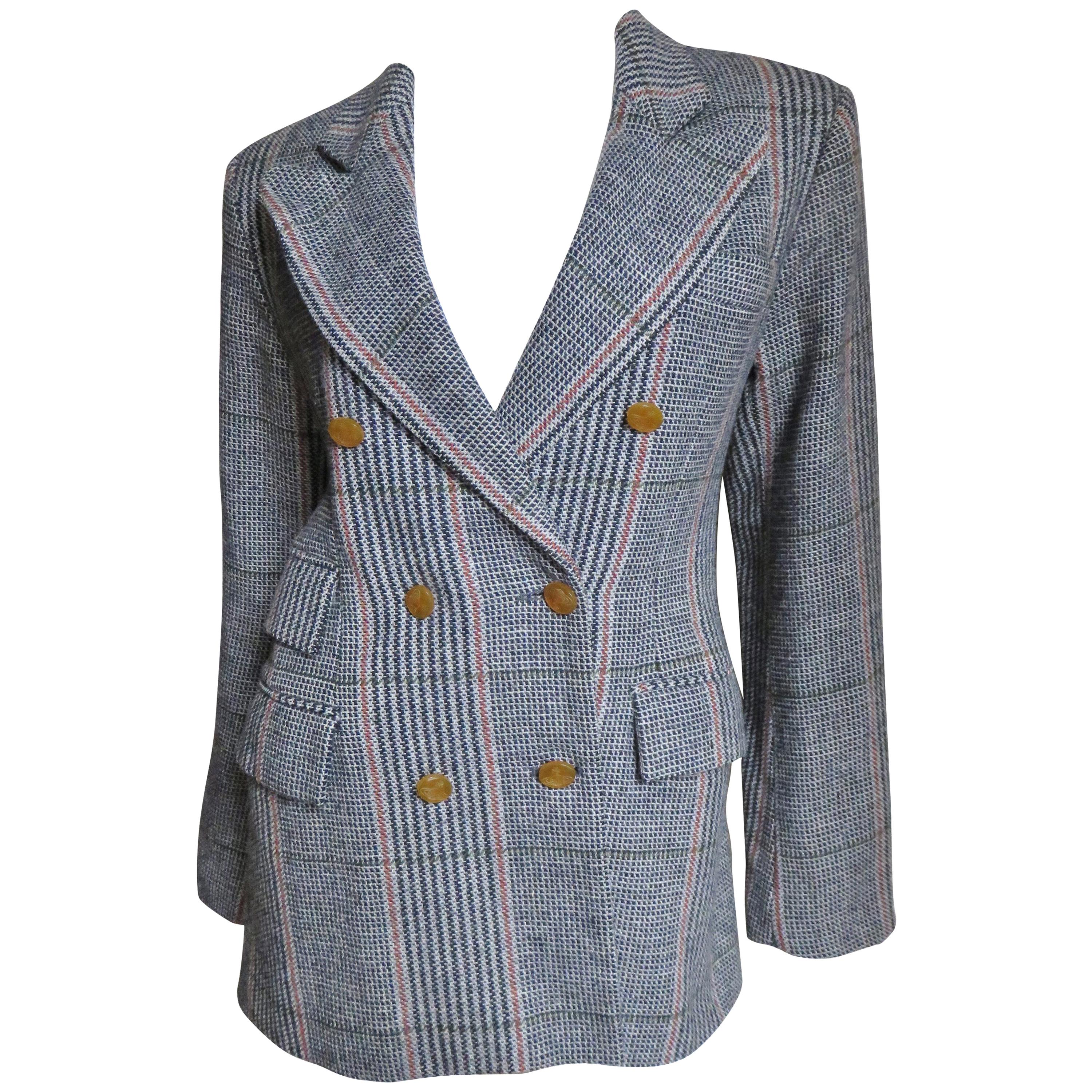  Vivienne Westwood Plaid Jacket 1990s For Sale