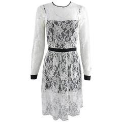 Erdem resort 2014 White Lace 1950s style Dress