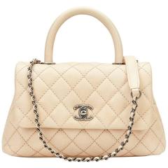 2016 Chanel Beige Kaviar Leder Mini Coco Handle