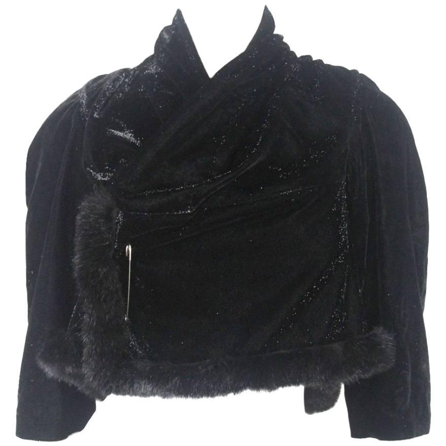 Comme des Garcons 1999 Collection Glittery Velvet Bolero Jacket
