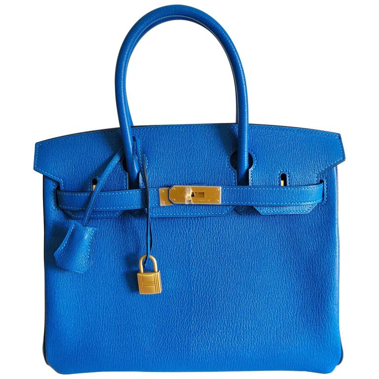 Hermes HSS Special Order Birkin 30cm Blue Hydra and Blue Saphire For ...