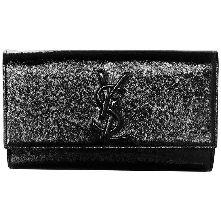 yves saint laurent patent leather clutch