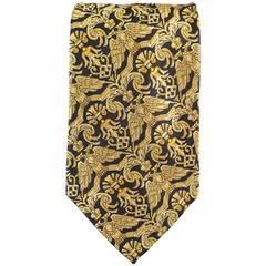 brocade black eagle GIANNI VERSACE Gold
Black Eagle Brocade Print Silk Tie