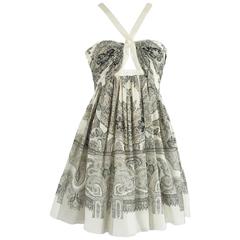 Roberto Cavalli Black and White Silk Print Dress - 38