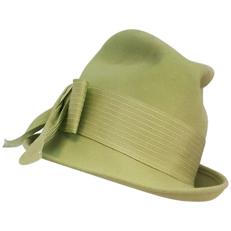 1960s Lime Green Women's Fedora For Sale at 1stDibs lime green fedora