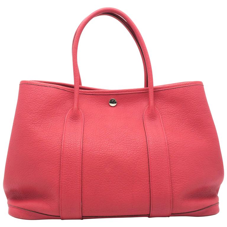 Hermes Garden Party PM Rouge Duchesse Red Negonda Leather Tote Bag For ...