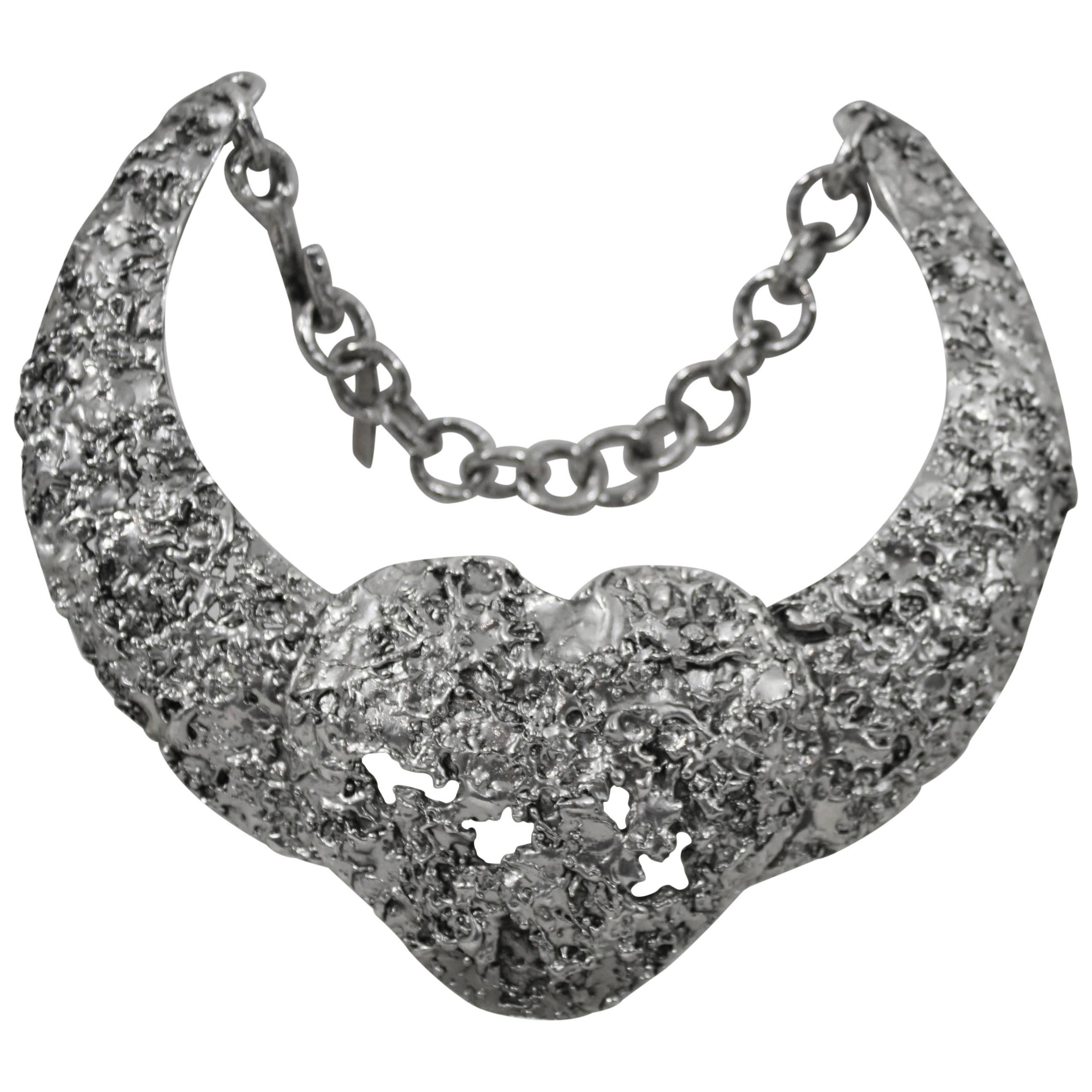 Amazing Yves saint Laurent par Stefano Pilati heart shape Necklace For Sale