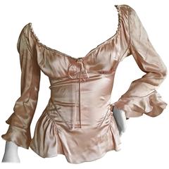 Alexander McQueen Fall 2002 Supercalifrgilistic Collection Milkmaid Silk Top 3